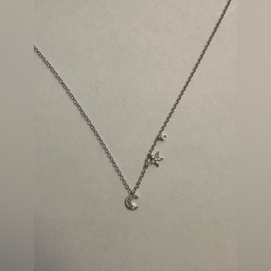 Meira T 14k White Gold Celestial Charm Necklace With Moon And Stars